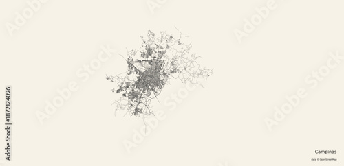 Vector map of Campinas