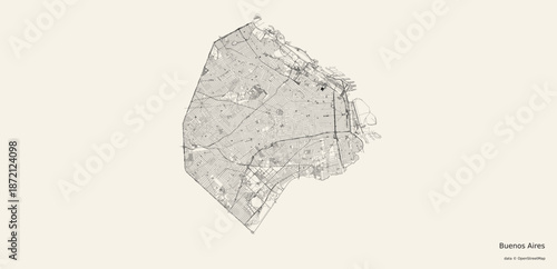 Vector map of Buenos Aires