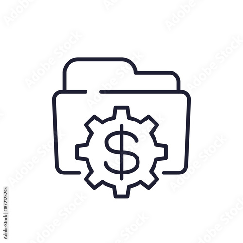 project cost or budget line icon