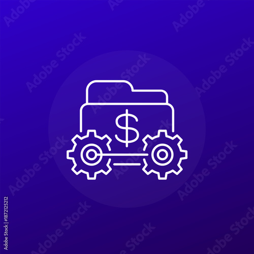 project cost icon, line vector design