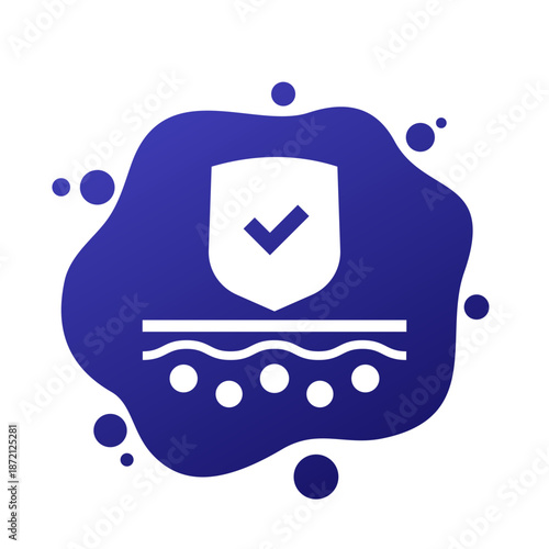 skin barrier icon with a shield