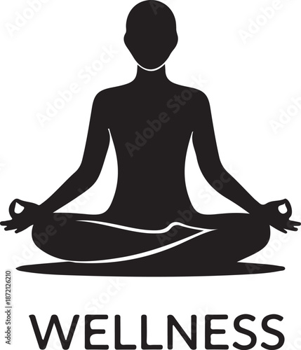 Wellness and Meditation Silhouette of a Person