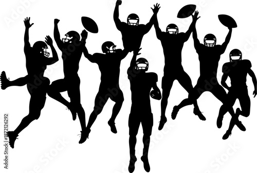 Dynamic American Football Players Action Vector Collection