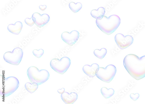 Obraz na płótnie Heart-shaped soap bubbles
