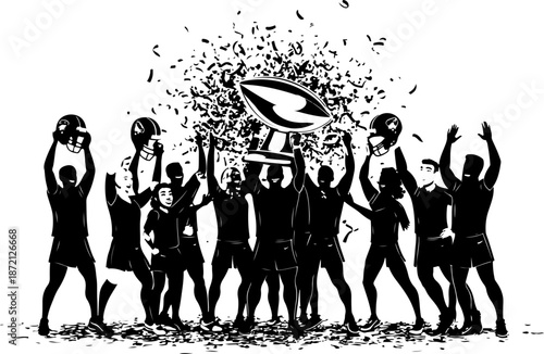 Dynamic American Football Players Action Vector Collection