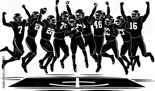 Dynamic American Football Players Action Vector Collection