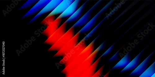 Amber and cyan light streaks on dark ribbed backdrop