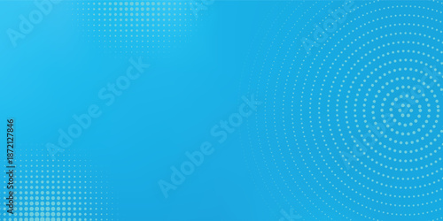 Halftone dots on blue background. Comic pop art style blank layout. Template design for comic book, presentation, sale or web banner. Vector illustration,eps10