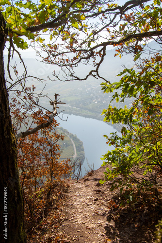 Cliff view overlooking a serene river