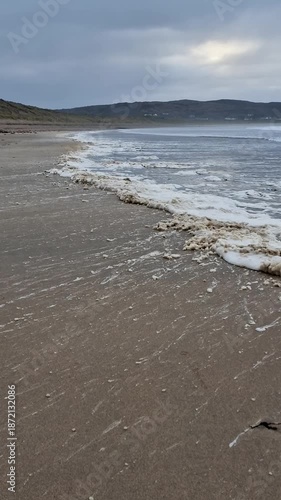 Wallpaper Mural Sea foam building up on Portnoo beach, County Donegal, Ireland Torontodigital.ca