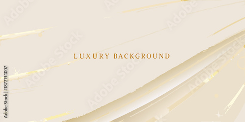 Elegant cream background with flowing golden lines and a luxurious aesthetic