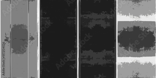 Grayscale image with varying shades of gray and dark blurred spots