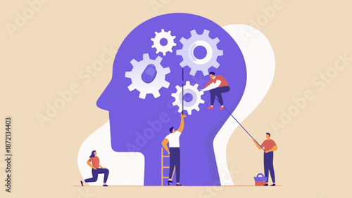 The human mind at work people maintaining the complex machinery within