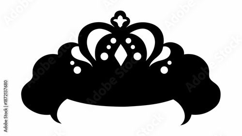 Elegant crown silhouette for royal or luxury designs