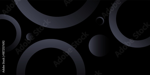 Black premium abstract background with luxury gradient geometric elements. Rich background for exclusive design. - Vector