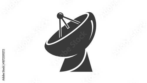 Satellite Dish Icon Simple Design Vector Illustration.