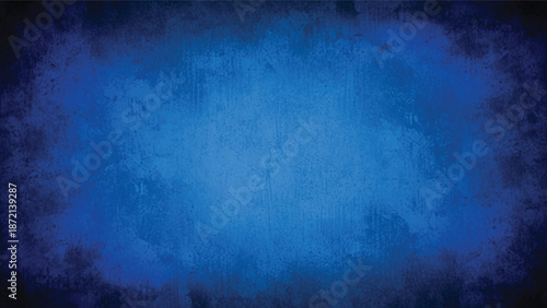 A textured, dark blue background with a subtle, mottled, and atmospheric appearance.