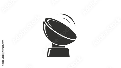 Satellite Dish Icon Illustration on White Background.