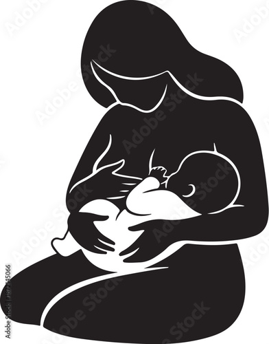 Mother breastfeeding baby in a tender moment