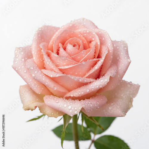 Generate the image of Morning Dew Rose white background.
