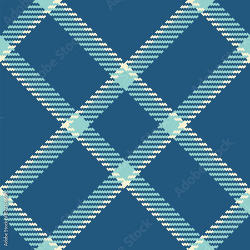 Net tartan background plaid, scrapbook vector check fabric. Sketch seamless textile pattern texture in light and cyan colors.
