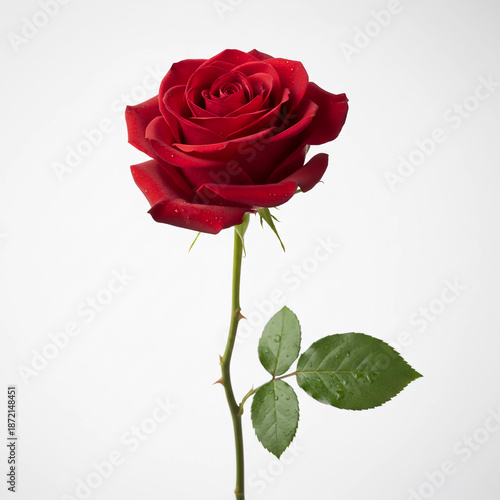 Rose image white background.