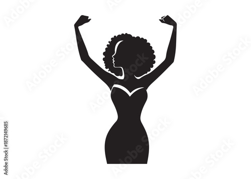 vector set of afro american woman logo head, black history month woman vector logo design, Black girl faces with stylish afro hairstyle, woman afro black face, African american woman hairstyle vector