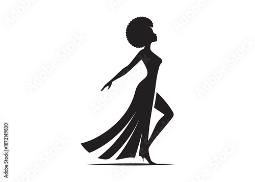 vector set of afro american woman logo head, black history month woman vector logo design, Black girl faces with stylish afro hairstyle, woman afro black face, African american woman hairstyle vector