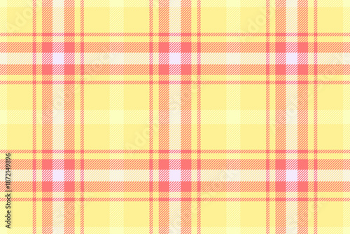 Native textile plaid texture, paisley vector pattern background. Chequered fabric check seamless tartan in yellow and light colors.