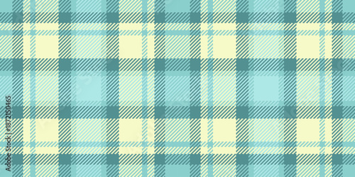 Tiny pattern seamless vector, stripe tartan plaid texture. Upscale background fabric textile check in light and teal colors.