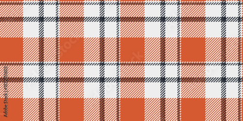 Goose texture check plaid, invitation textile vector seamless. Folklore pattern tartan background fabric in white and red colors.