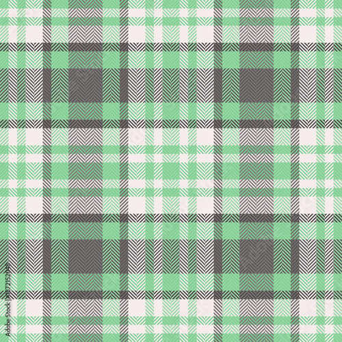 Site tartan textile vector, random pattern background check. Outline fabric texture seamless plaid in white and green colors.