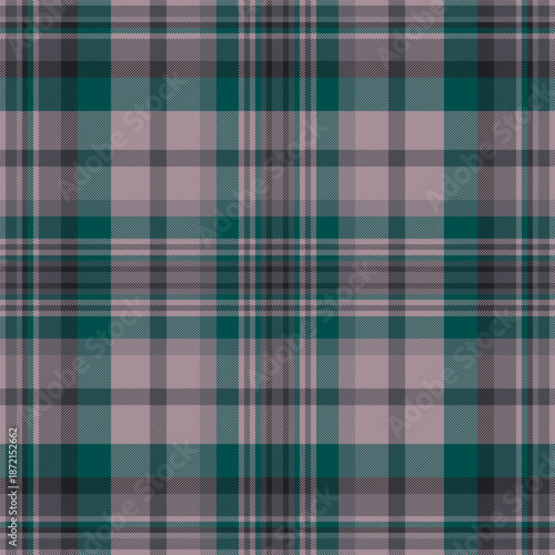 Adorable background pattern vector, teenage seamless texture check. Up textile plaid tartan fabric in pastel and teal colors.