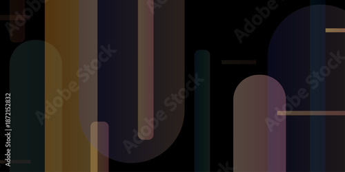 Elegant abstract geometric wallpaper with red and gold, translucent shapes create depth and visual interest on a black backdrop, abstract geometric orange black art abstract poster illustrating .