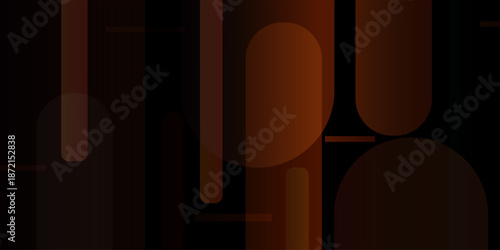 Elegant abstract geometric wallpaper with red and gold, translucent shapes create depth and visual interest on a black backdrop, abstract geometric orange black art abstract poster illustrating .