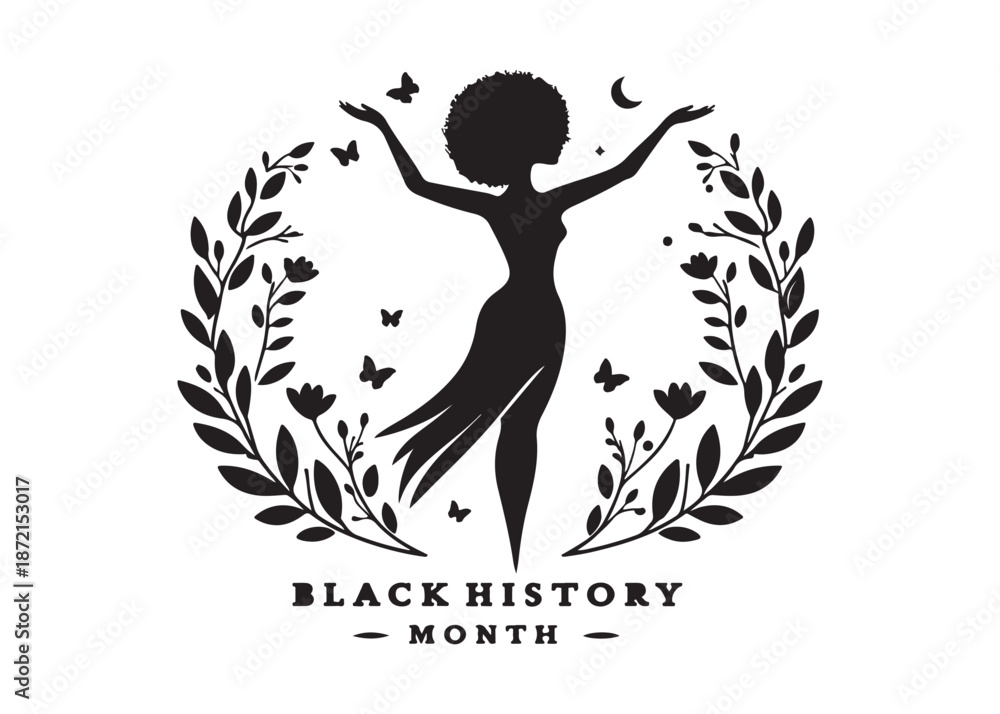 Fototapeta premium vector set of afro american woman logo head, black history month woman vector logo design, Black girl faces with stylish afro hairstyle, woman afro black face, African american woman hairstyle vector