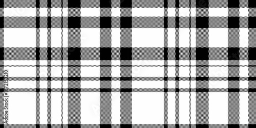 Britain fabric tartan vector, cloth texture plaid pattern. Ornament textile background seamless check in black and white colors.