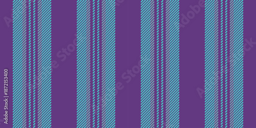 Damask background fabric vector, romance vertical pattern stripe. Artwork lines textile seamless texture in violet and turquoise colors.