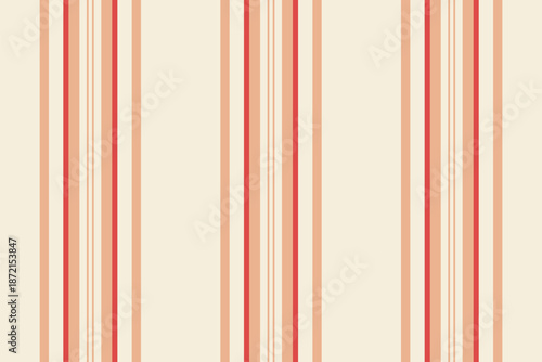 Gest seamless pattern texture, living room lines vertical vector. Mniform stripe fabric background textile in antique white and orange colors.
