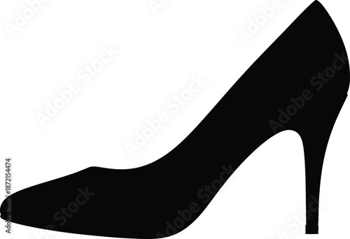 Elegant High Heel Shoe Silhouette
