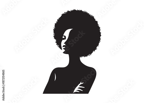 vector set of afro american woman logo head, black history month woman vector logo design, Black girl faces with stylish afro hairstyle, woman afro black face, African american woman hairstyle vector