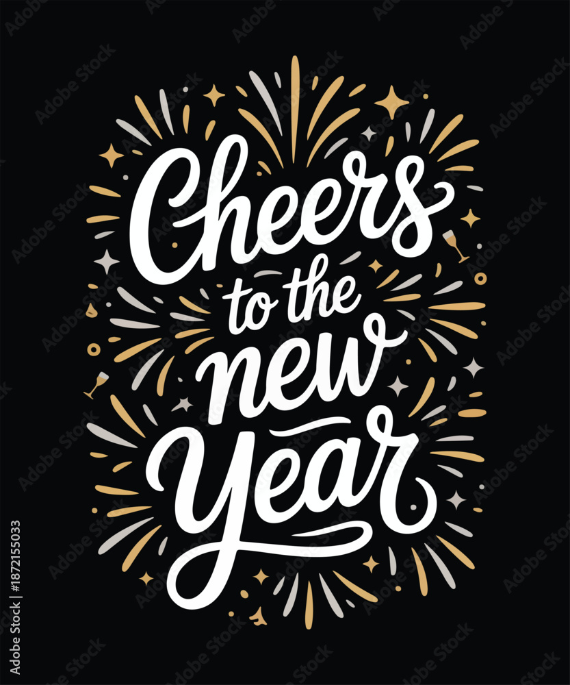Obraz premium Cheers to the new year