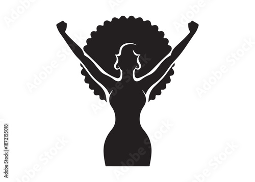 vector set of afro american woman logo head, black history month woman vector logo design, Black girl faces with stylish afro hairstyle, woman afro black face, African american woman hairstyle vector