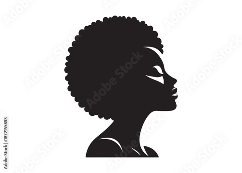 vector set of afro american woman logo head, black history month woman vector logo design, Black girl faces with stylish afro hairstyle, woman afro black face, African american woman hairstyle vector