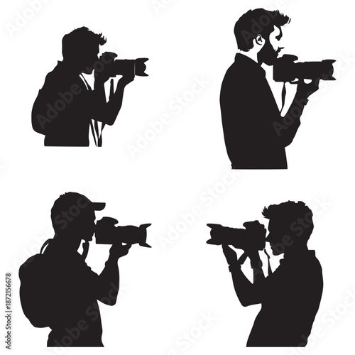 Photographer Silhouette with Camera
Professional Photographer Silhouette
Camera Photography Silhouette Concept