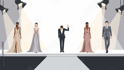 Fashion Show Extravaganza Models on the Runway.