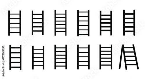 Set of ladder symbols in various orientations