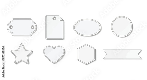 Collection of various shaped labels