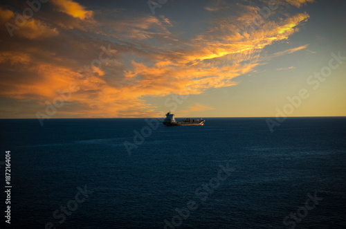 sunset over the sea