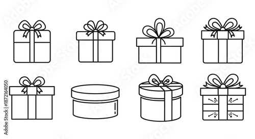 Collection of various gift boxes